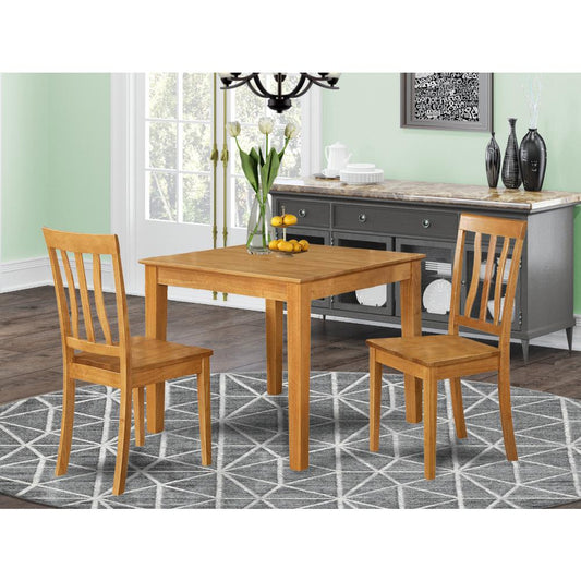 3 Pc Small Kitchen Table And Chairs Set -Square Kitchen Table And 2 Dining Chairs By East West Furniture | Dining Sets | Modishstore