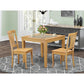 3 Pc small Kitchen Table set - square Table and 2 Dining Chairs By East West Furniture | Dining Sets | Modishstore - 2