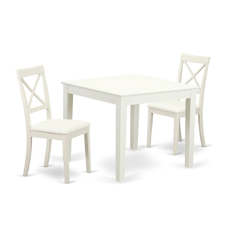 Dining Room Set Linen White OXBO3-LWH-LC By East West Furniture | Dining Sets | Modishstore - 2