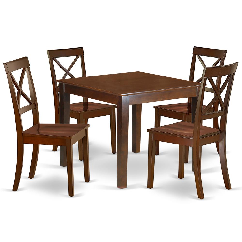 Dining Room Set Mahogany OXBO5-MAH-W By East West Furniture | Dining Sets | Modishstore - 2