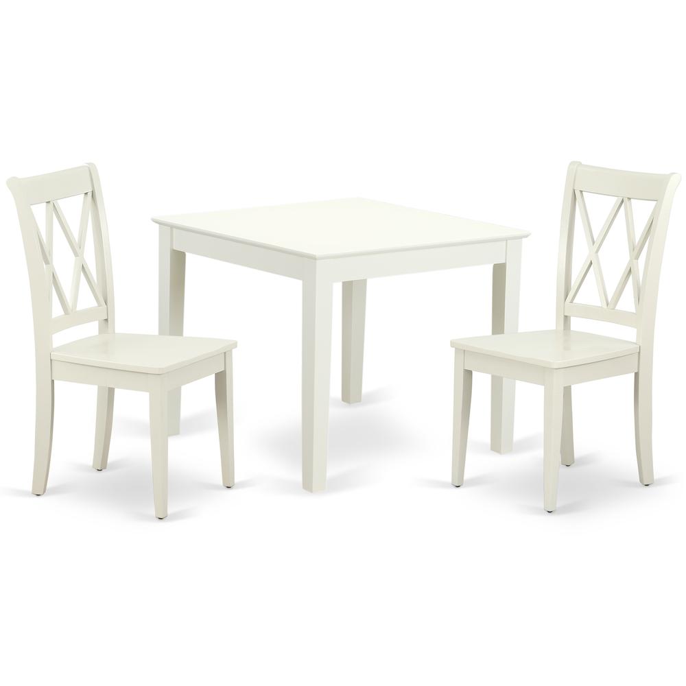 Dining Room Set Linen White OXCL3-LWH-W By East West Furniture | Dining Sets | Modishstore - 2