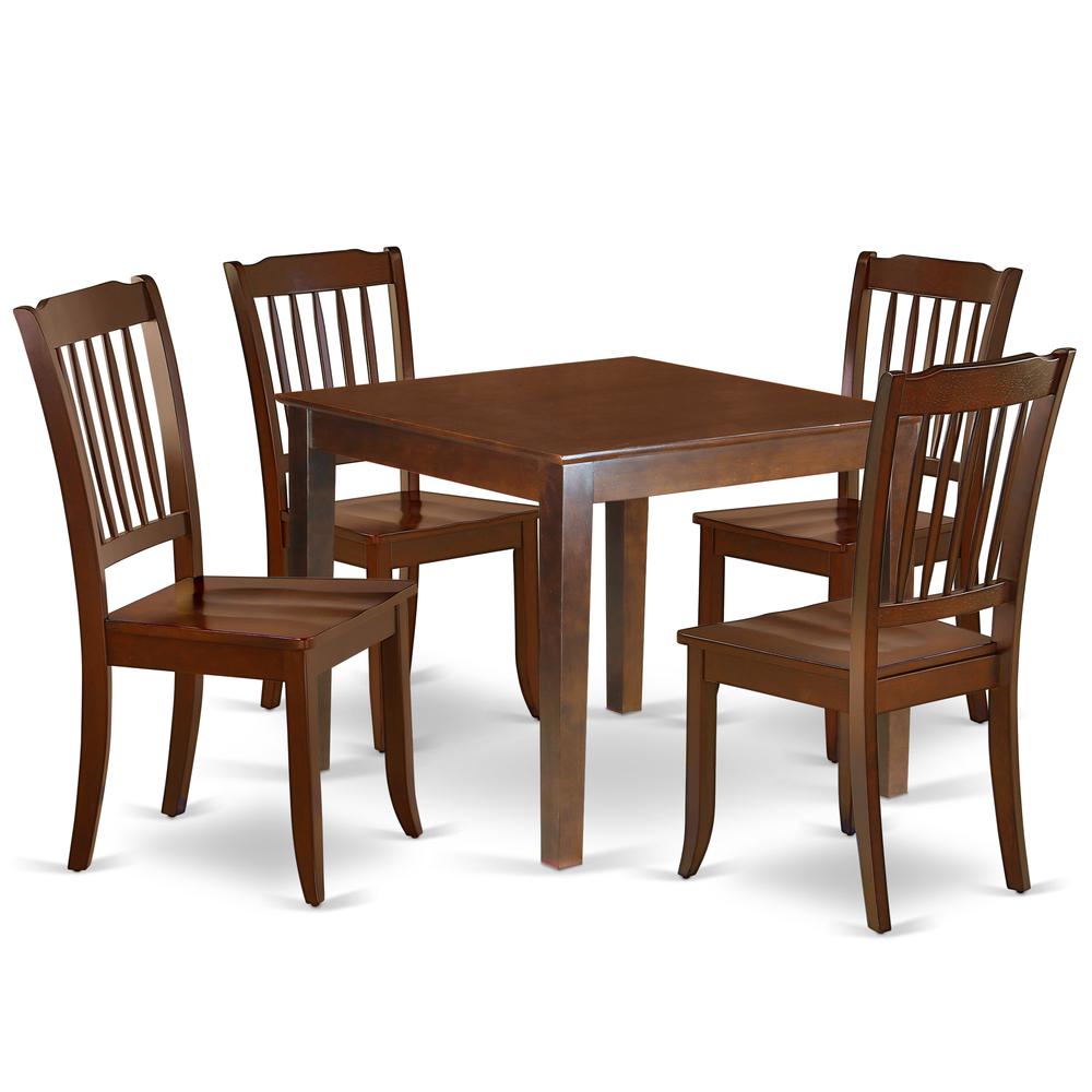 Dining Room Set Mahogany OXDA5-MAH-W By East West Furniture | Dining Sets | Modishstore - 2