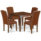 Dining Room Set Mahogany OXEN5-MAH-66 By East West Furniture | Dining Sets | Modishstore - 2