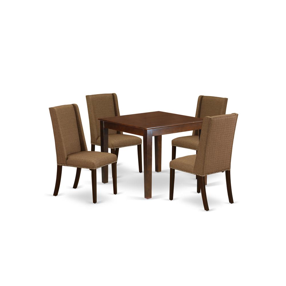 Dining Room Set Mahogany OXFL5-MAH-18 By East West Furniture | Dining Sets | Modishstore - 2
