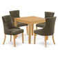 Dining Room Set Oak OXFR5-OAK-20 By East West Furniture | Dining Sets | Modishstore - 2