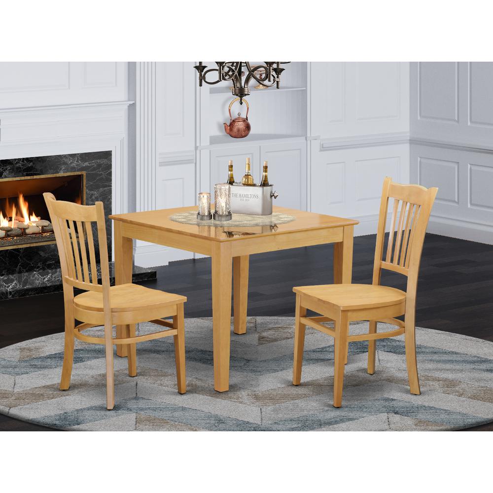 3 Pc Table and Chairs set - Dinette Table and 2 Dining Chairs By East West Furniture | Dining Sets | Modishstore - 2