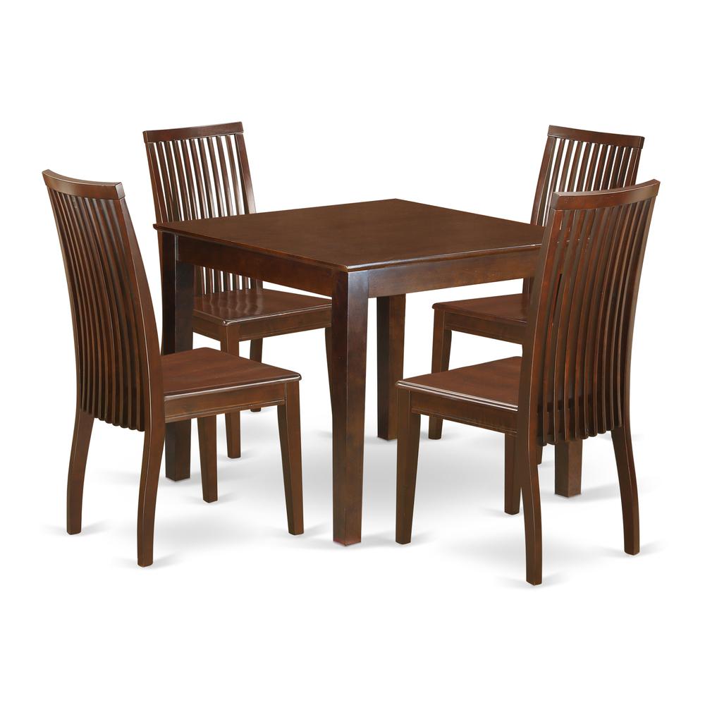 Dining Room Set Mahogany OXIP5-MAH-W By East West Furniture | Dining Sets | Modishstore - 2