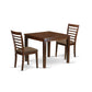 3 Pc Dinette Table set with a Dining Table and 2 Dining Chairs in Mahogany By East West Furniture | Dining Sets | Modishstore - 2