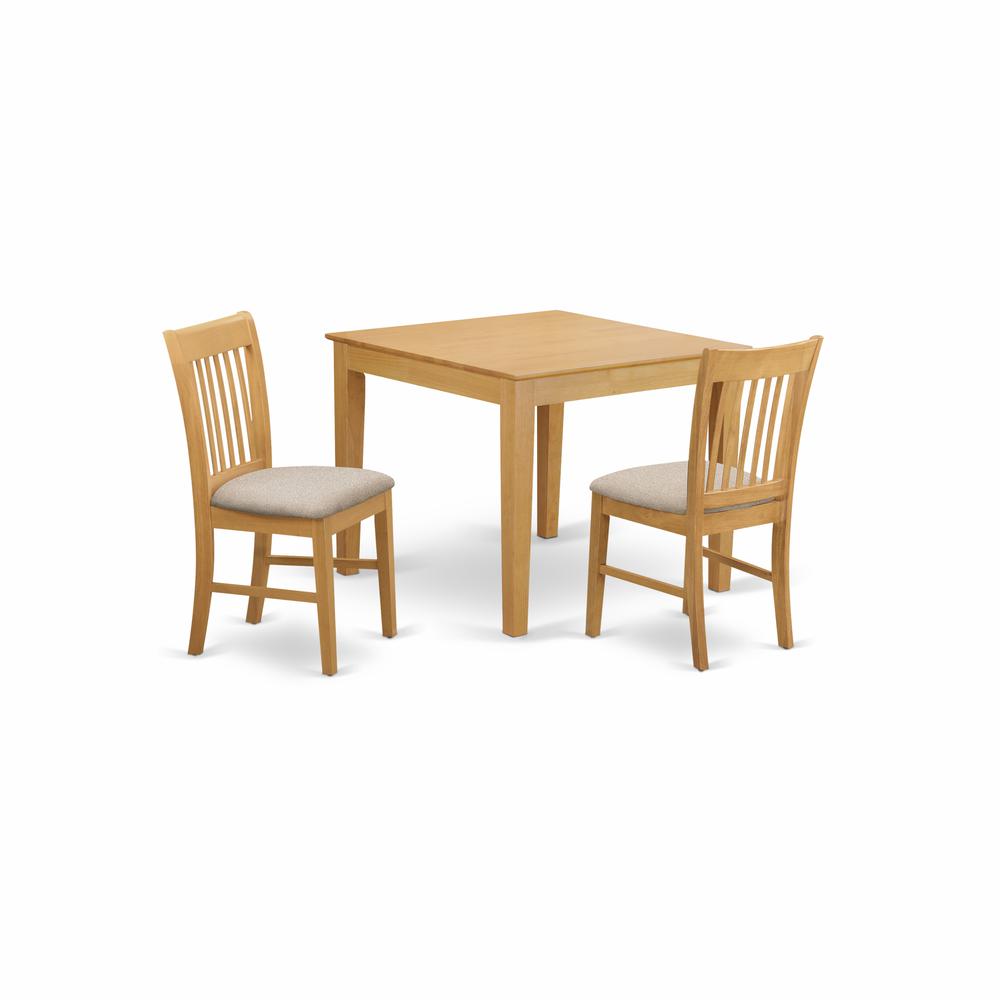 3 Pc Dining room set - Table and 2 dinette Chairs By East West Furniture | Dining Sets | Modishstore - 2