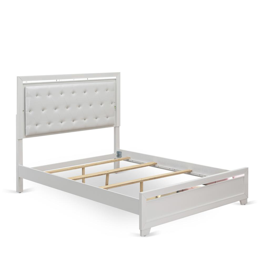 Pandora Wooden Queen Bed - Wood Bed Frame By East West Furniture ...
