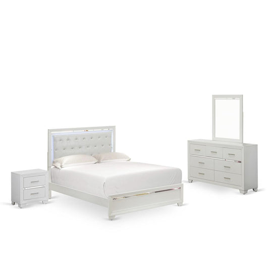 Pandora 4 Pc Bedroom Set By East West Furniture | Bedroom Sets | Modishstore