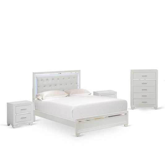 Pandora 4-Piece Bedroom Set By East West Furniture | Bedroom Sets | Modishstore