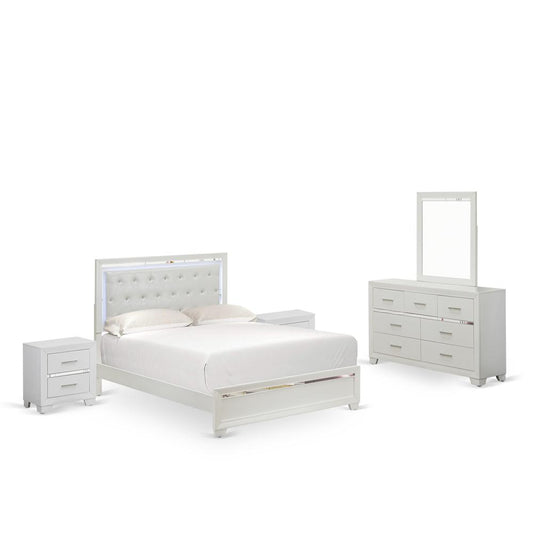 Pandora 5-Piece Queen Bedroom Set By East West Furniture | Bedroom Sets | Modishstore