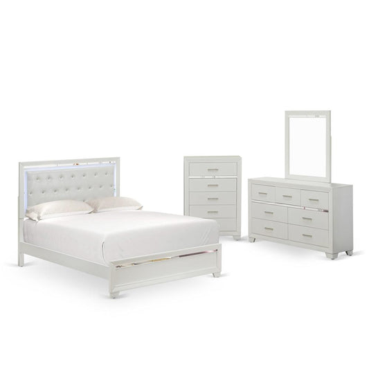 Pandora 4-Piece Wooden Bedroom Set By East West Furniture | Bedroom Sets | Modishstore
