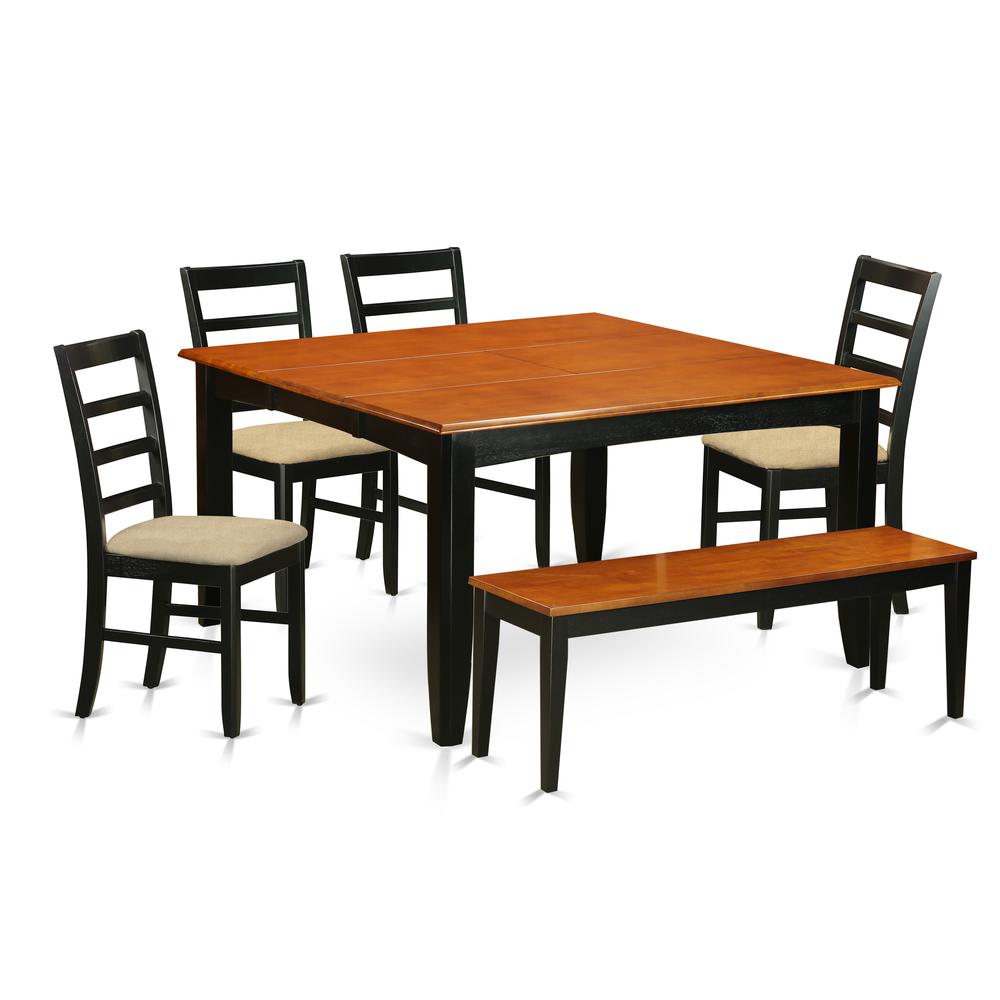 Dining Room Set Black PARF6-BLK-C By East West Furniture | Dining Sets | Modishstore - 2