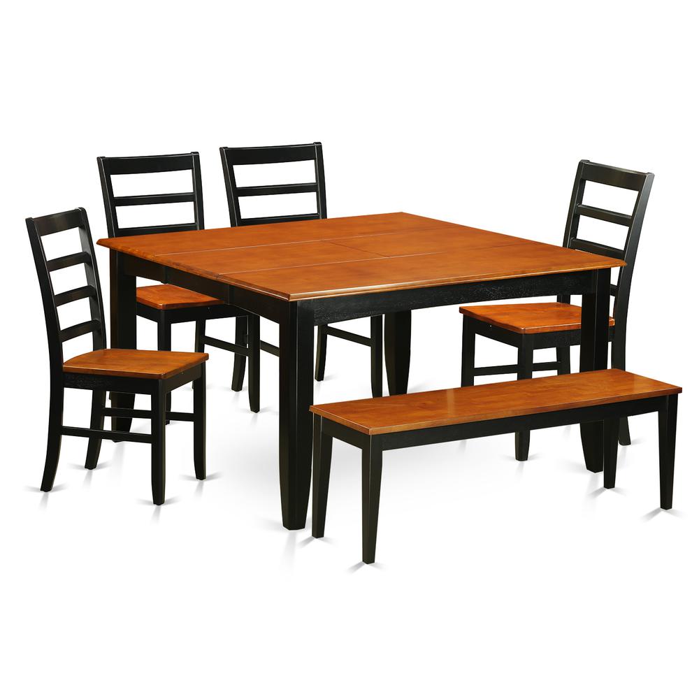 Dining Room Set Black PARF6-BLK-W By East West Furniture | Dining Sets | Modishstore - 2