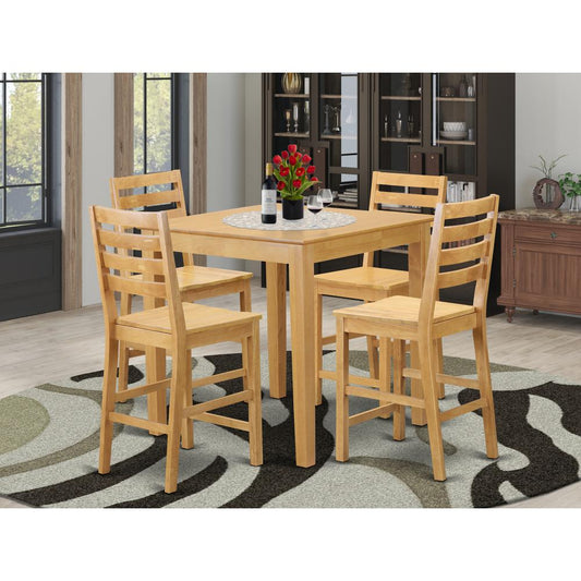 5 Pc Counter Height Set - High Top Table And 4 Counter Height Chairs. By East West Furniture | Dining Sets | Modishstore