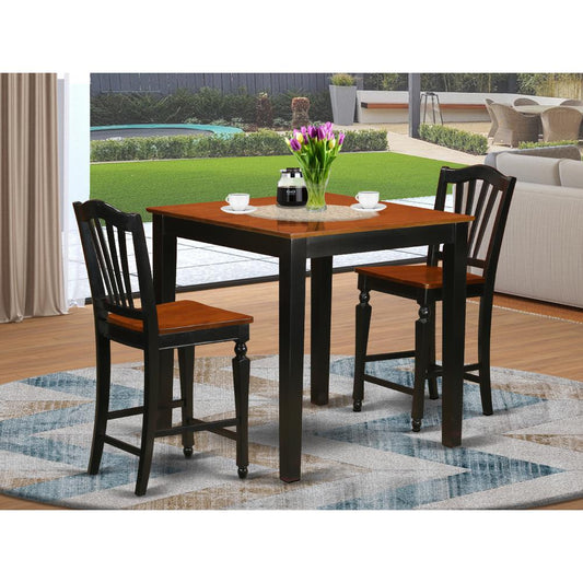 3 Pc Counter Height Dining Room Set-Pub Table And 2 Kitchen Chairs. By East West Furniture | Bar Stools & Table | Modishstore