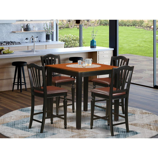 5 Pc Counter Height Kitchen Table Set - Kitchen Dinette Table And 4 Kitchen Dining Chair. By East West Furniture | Dining Sets | Modishstore