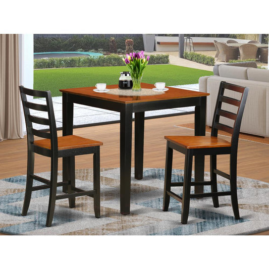 3 Pc Counter Height Table And Chair Set - Kitchen Table And 2 Kitchen Chairs. By East West Furniture | Dining Sets | Modishstore