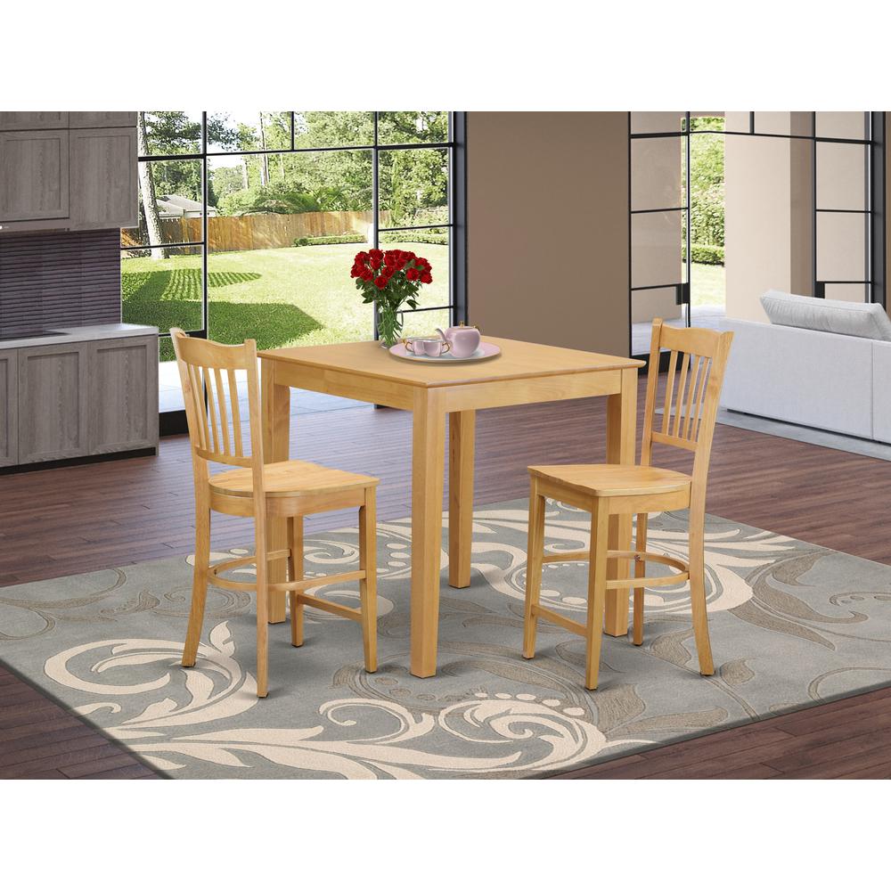 3 Pc Counter Height Set - High Table And 2 Dinette Chairs. By East West Furniture | Dining Sets | Modishstore