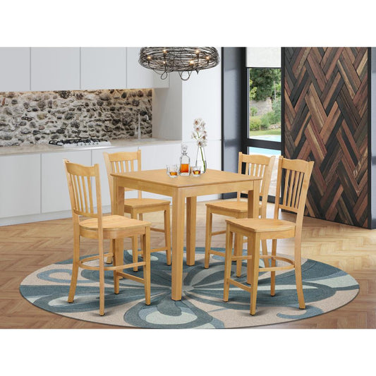 5 Pc Pub Table Set - High Top Table And 4 Counter Height Stool. By East West Furniture | Bar Stools & Table | Modishstore