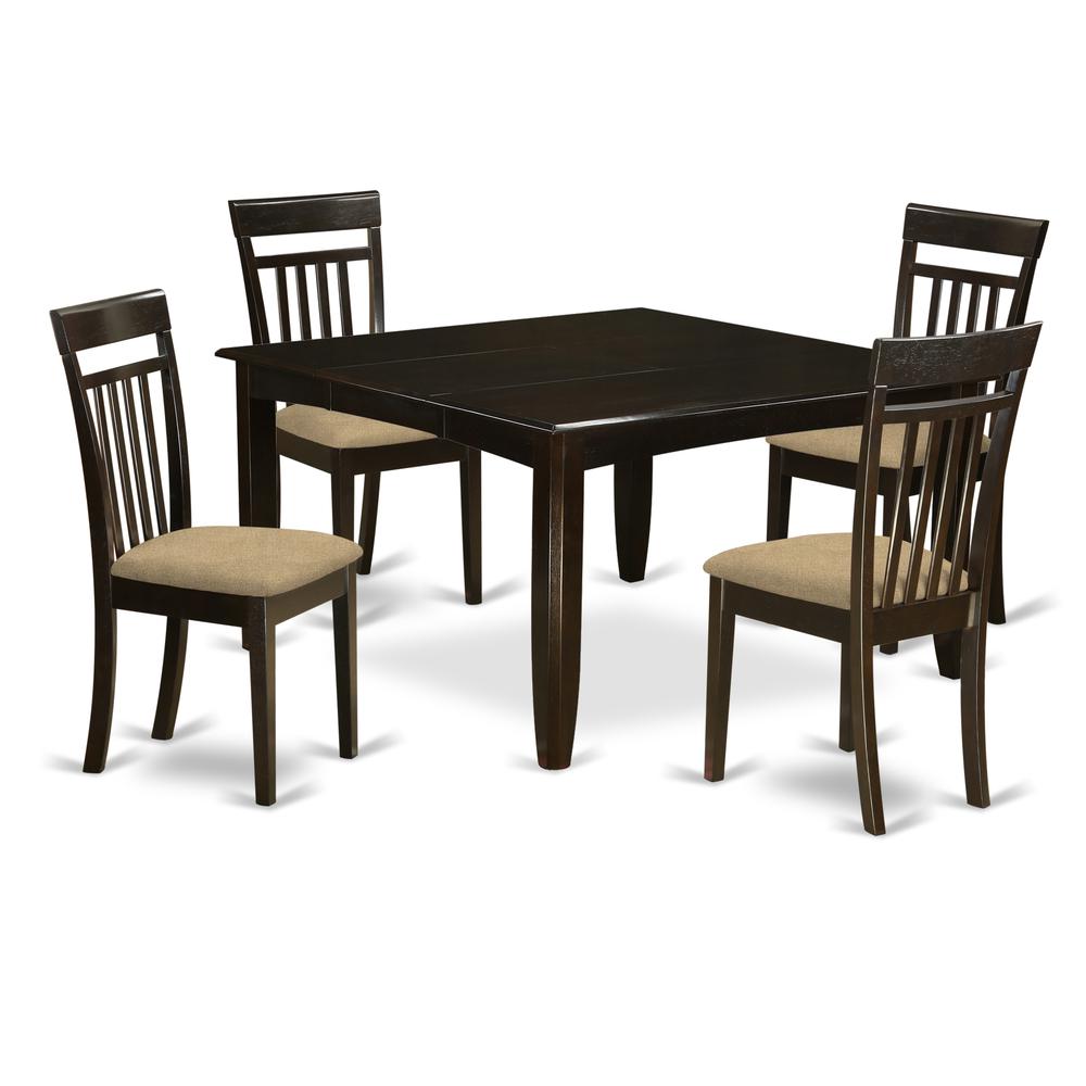 Dining Room Set Cappuccino PFCA5-CAP-C By East West Furniture | Dining Sets | Modishstore - 2