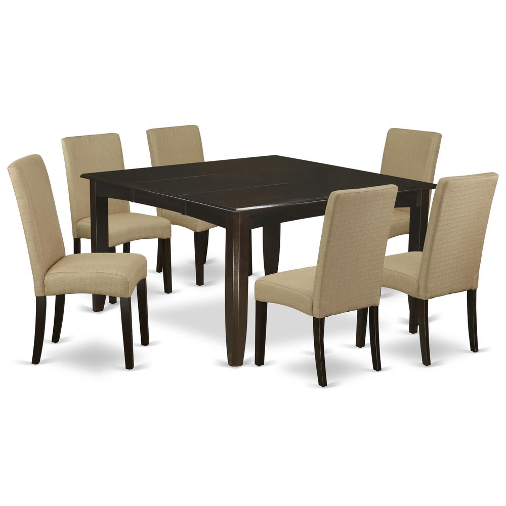 Dining Room Set Cappuccino PFDR7-CAP-03 By East West Furniture | Dining Sets | Modishstore - 2