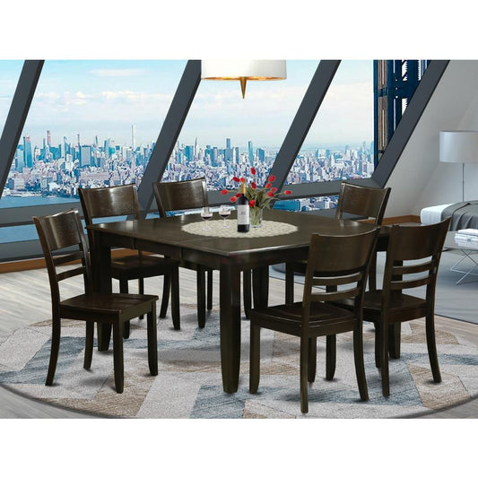 7 Pc Dining Set-Dining Table With Leaf And 6 Dinette Chairs. By East West Furniture | Dining Sets | Modishstore