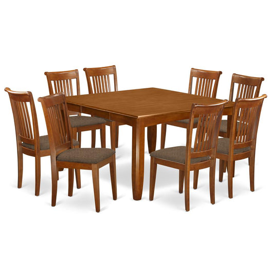 9 Pc Dining Room Set-Table With Leaf And 8 Kitchen Chairs. By East West Furniture | Dining Sets | Modishstore