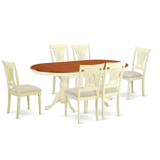 5 Pc Dining Room Set For 4-Dining Table And 4 Dining Chairs By East West Furniture - Plai5-Whi-C | Dining Sets | Modishstore