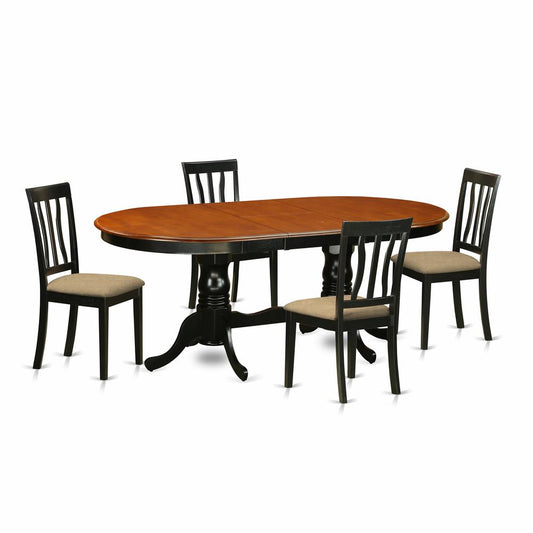 5 Pc Dining Room Set-Dining Table With 4 Wood Dining Chairs By East West Furniture - Plan5-Bch-C | Dining Sets | Modishstore