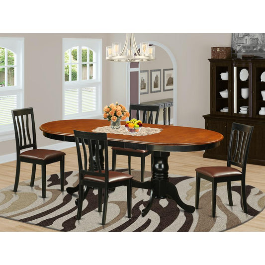 5 Pc Dining Room Set-Dining Table With 4 Dining Chairs By East West Furniture - Plan5-Bch-Lc | Dining Sets | Modishstore