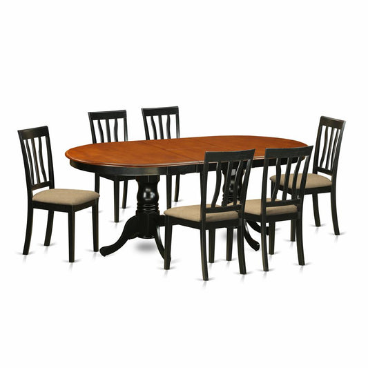 7 Pc Dining Room Set-Dining Table With 6 Wood Dining Chairs By East West Furniture - Plan7-Bch-C | Dining Sets | Modishstore