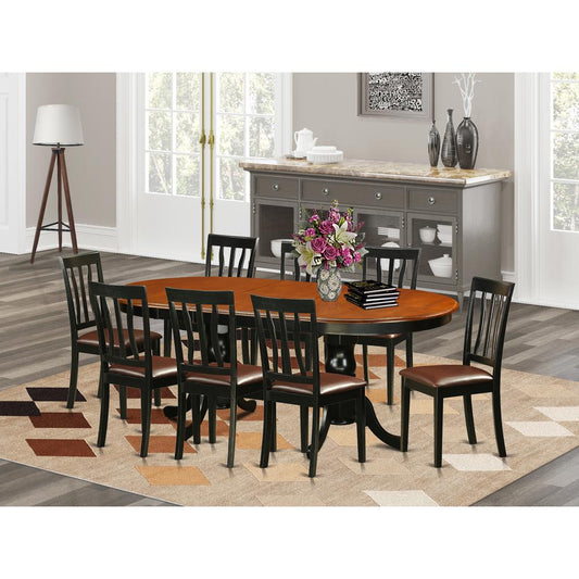 9 Pc Dining Room Set-Dining Table With 8 Wood Dining Chairs By East West Furniture - Plan9-Bch-Lc | Dining Sets | Modishstore