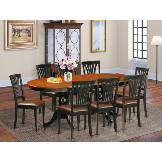9 Pc Dining Room Set-Dining Table With 8 Wooden Dining Chairs By East West Furniture - Plav9-Bch-Lc | Dining Sets | Modishstore