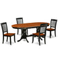 Dining Room Set Black & Cherry PLDA5-BCH-W By East West Furniture | Dining Sets | Modishstore - 2