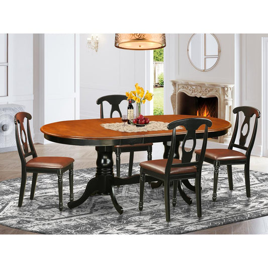 5 Pc Dining Room Set-Dining Table With 4 Wood Dining Chairs By East West Furniture - Plke5-Bch-Lc | Dining Sets | Modishstore