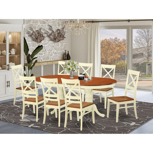 9 Pc Dining Room Set For 8- Kitchen Dinette Table And 8 Dining Chairs By East West Furniture | Dining Sets | Modishstore