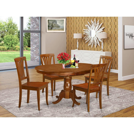 5 Pc Dining Room Set For 4- Kitchen Dinette Table And 4 Kitchen Chairs By East West Furniture | Dining Sets | Modishstore