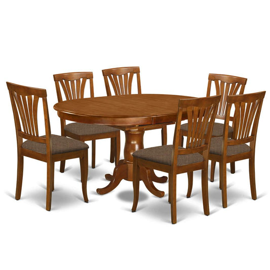 7 Pc Dining Room Set For -6 Kitchen Dinette Table And 6 Dining Chairs By East West Furniture | Dining Sets | Modishstore