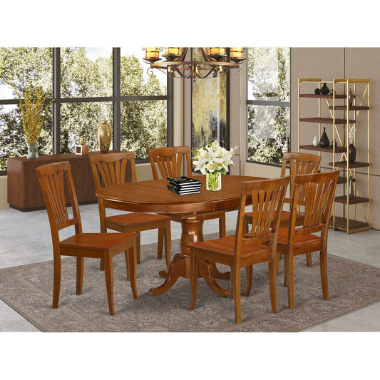 7 Pc Dining Room Set For 6- Kitchen Dinette Table And 6 Kitchen Chairs By East West Furniture | Dining Sets | Modishstore