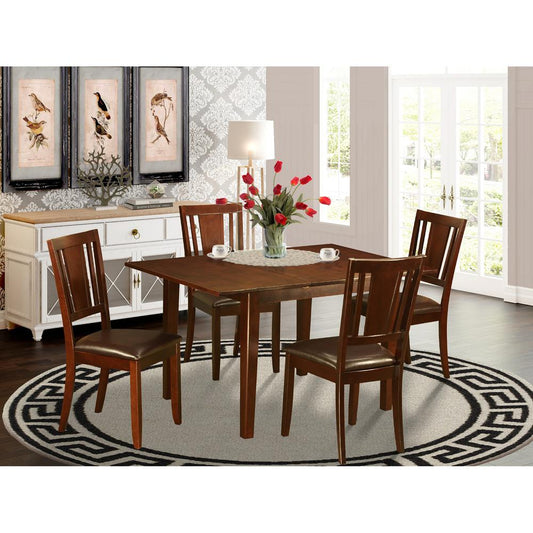 5 Pc Dinette Set For Small Spaces - Small Kitchen Table With 4 Dining Chairs By East West Furniture | Dining Sets | Modishstore