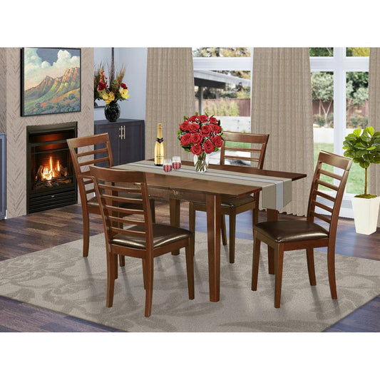 5 Pc Kitchen Nook Dining Set -Small Table With 4 Dining Chairs By East West Furniture | Dining Sets | Modishstore