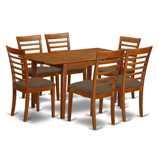 7 Pc Table And Chair Set - Table And 6 Kitchen Dining Chairs By East West Furniture | Dining Sets | Modishstore