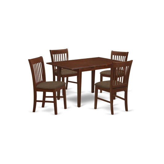 5 Pc Dinette Set For Small Spaces - Small Table With 4 Dining Table Chairs By East West Furniture | Dining Sets | Modishstore
