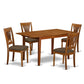 5 Pc Kitchen Table Set Table With Leaf And 4 Dining Table Chairs By East West Furniture - Pspl5-Sbr-C | Dining Sets | Modishstore