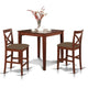 Pubs3-Brn-C 3 Pc Counter Height Dining Set-Pub Table And 2 Stools By East West Furniture | Bar Stools & Table | Modishstore - 2