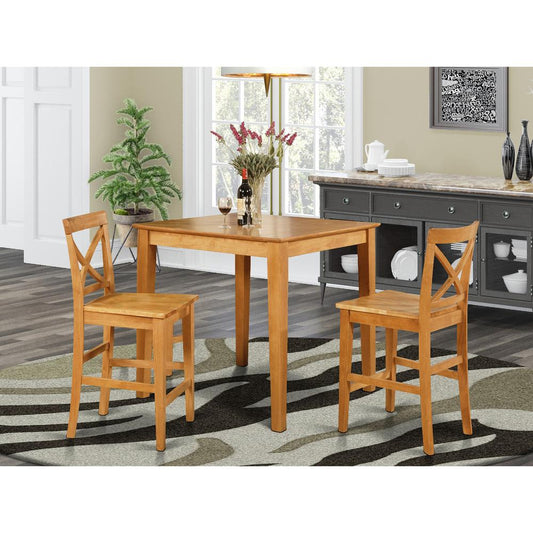 3 Pc Counter Height Table-Pub Table And 2 Counter Height Chairs By East West Furniture | Bar Stools & Table | Modishstore