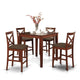 Pubs5-Brn-C 5 Pc Counter Height Dining Set-Gathering Table And 4 Counter Height Chairs By East West Furniture | Bar Stools & Table | Modishstore - 2